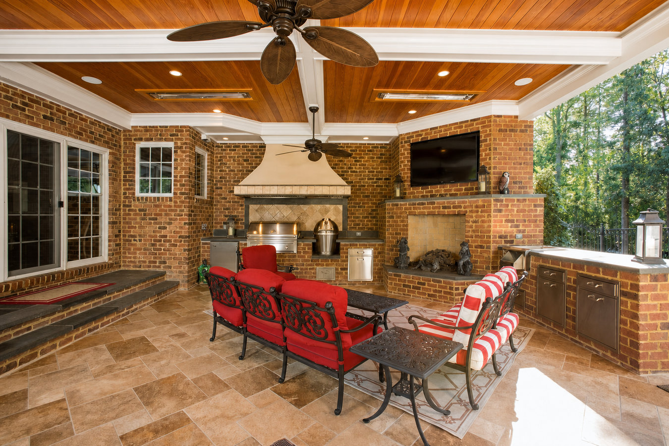 Outdoor kitchen decks
